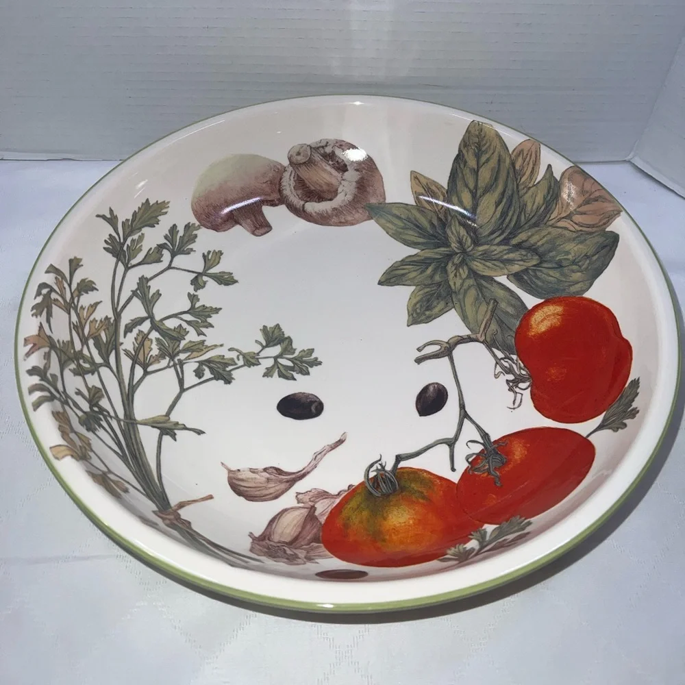 🍅🫒🧄Williams Sonoma 13” flat pasta serving bowl 